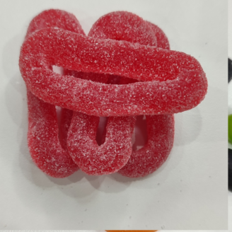 Pierścienie  Truskawkowe 50g